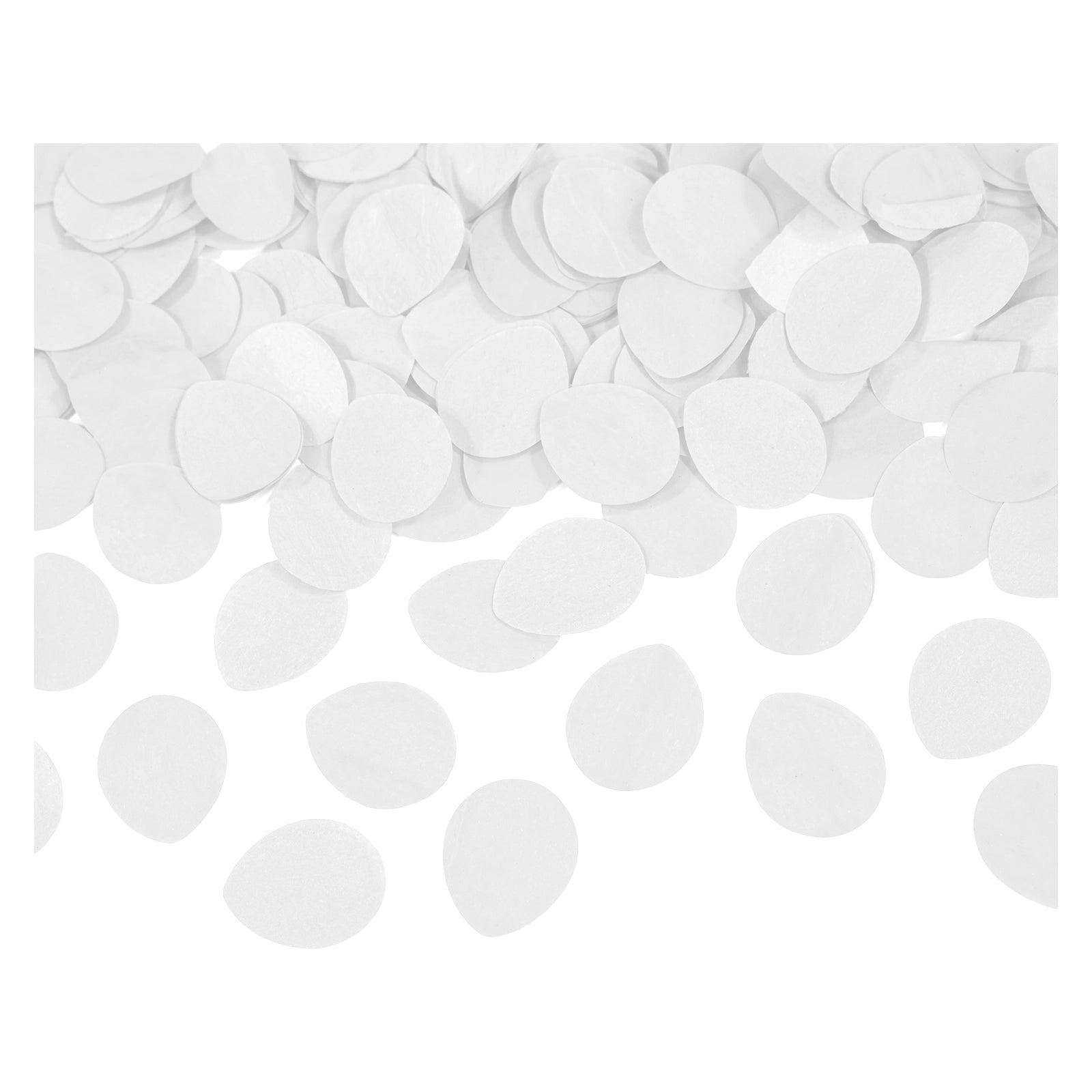 Confetti kanon witte rozenblaadjes - 60cm - papier