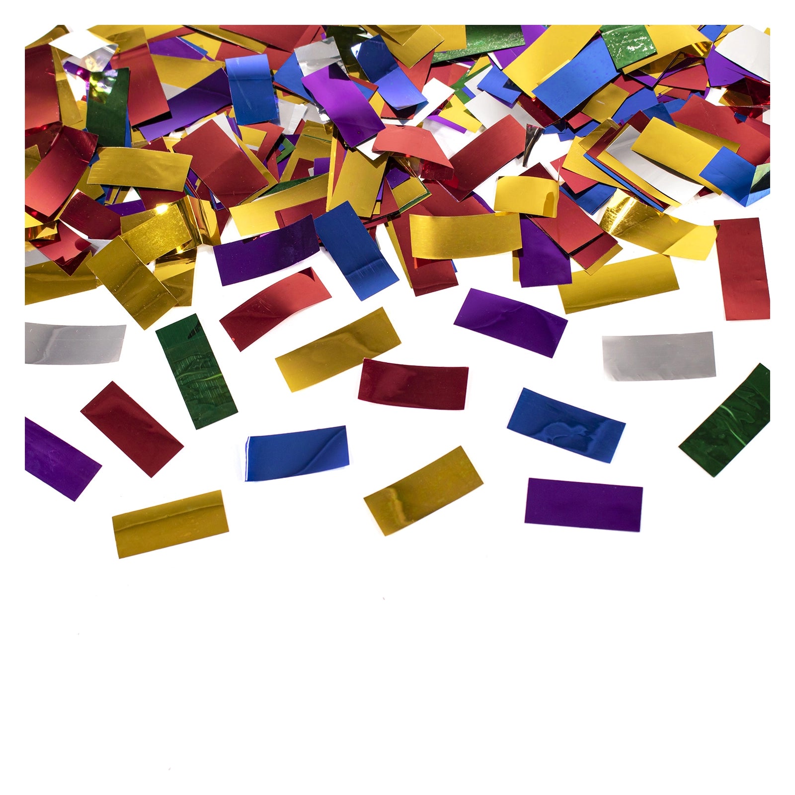 Confetti shooter regenboog metallic - 28cm