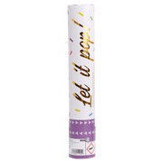 Confetti shooter regenboog metallic - 28cm