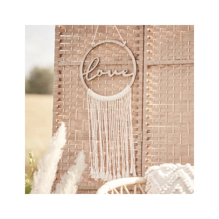 Decoratie Hanger Love Hout A Touch of Pampus 74x25cm