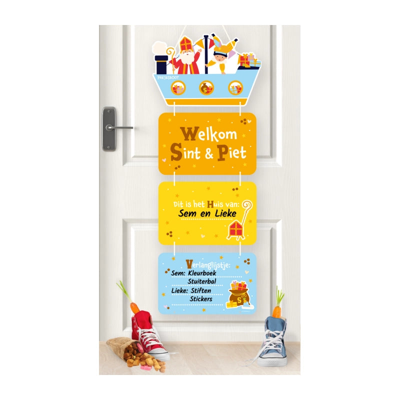 Deur decoratie - Sinterklaas