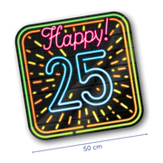 Deurbord - 25 jaar - Neon