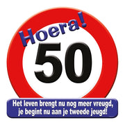 Deurbord - 50 jaar – verkeersbord