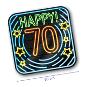 Deurbord - 70 jaar - Neon