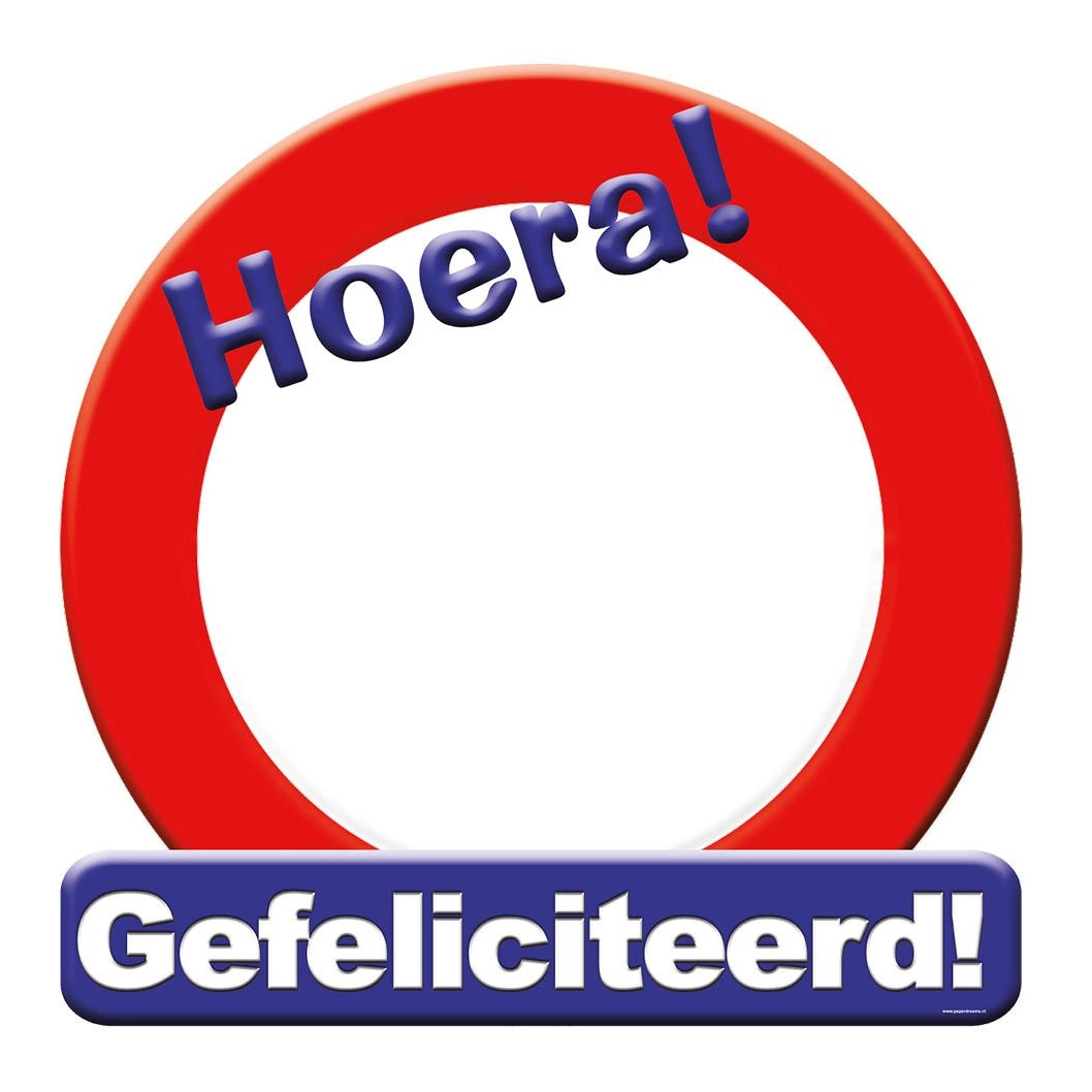 Deurbord - Gefeliciteerd – verkeersbord