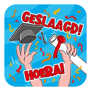 Deurbord Geslaagd Cartoon