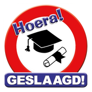 Deurbord - geslaagd school - 50cm