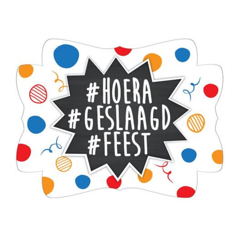 Deurbord Hoera Geslaagd