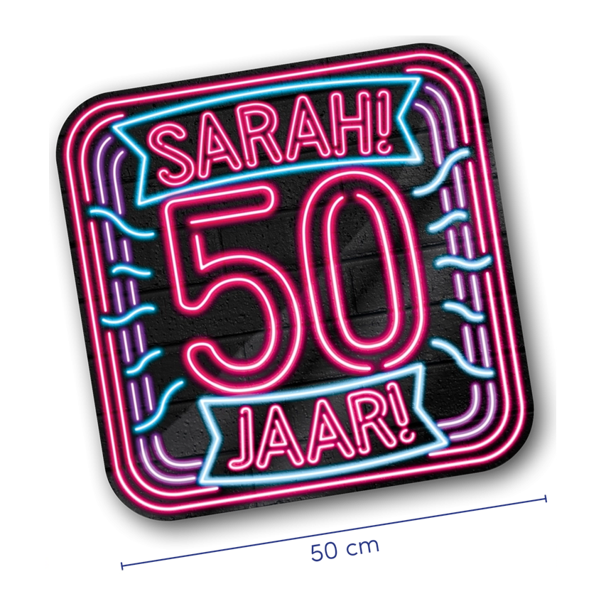 Deurbord - Sarah - Neon