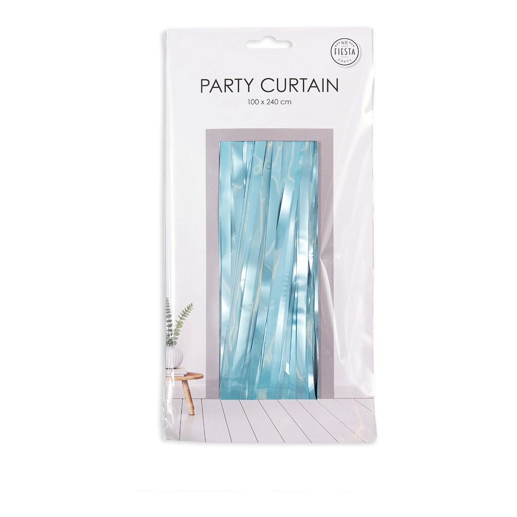 Deurgordijn baby blauw (brandvertragend) 240x100cm