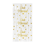 Deurgordijn Just Married Goud en Wit 2x1 meter