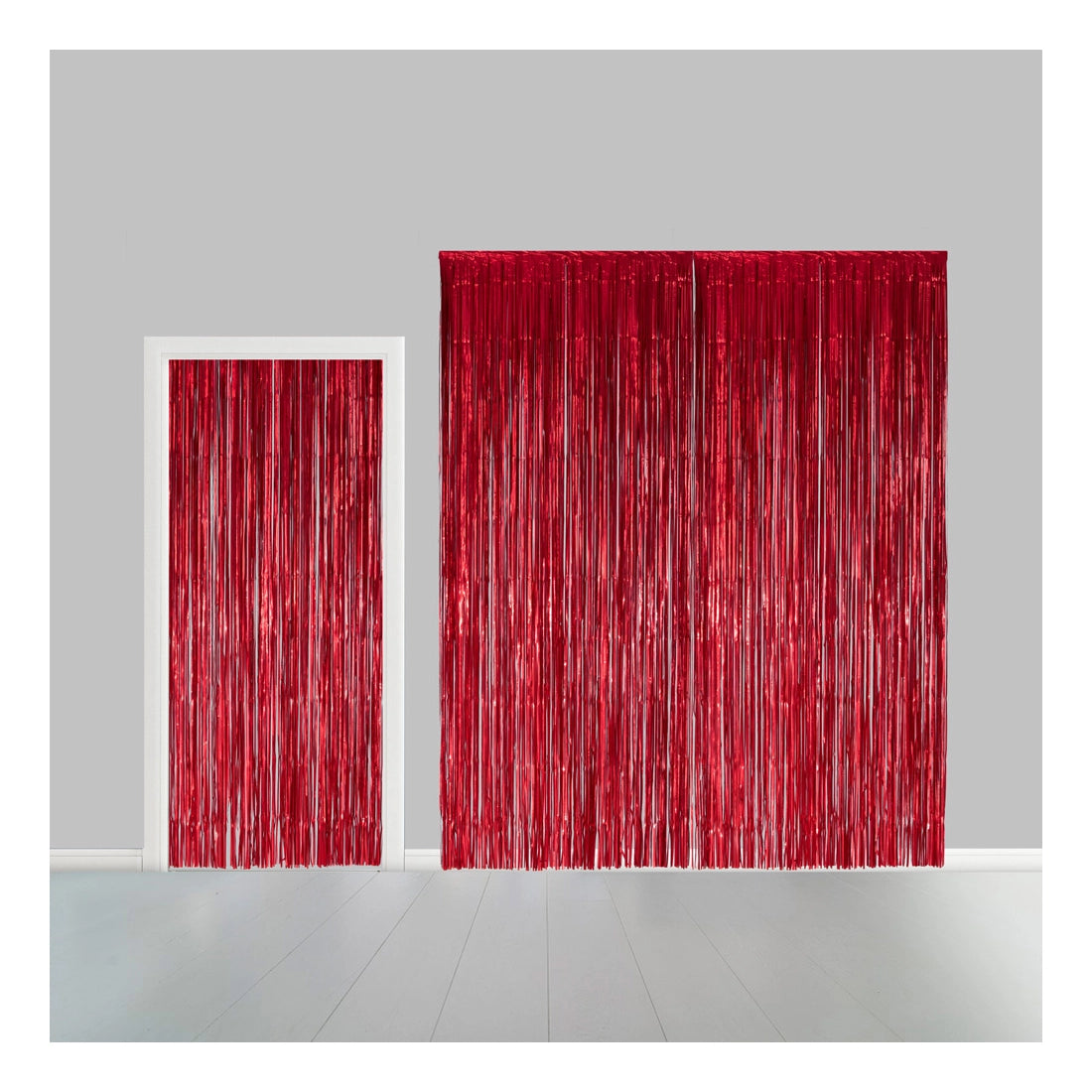 Deurgordijn rood (brandvertragend) 240x100cm