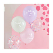 Dino Roar confetti ballonnen pastel 5 stuks 30cm