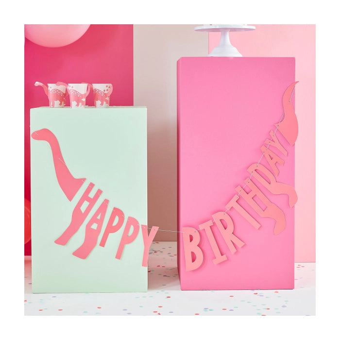 Dino Roar Happy Birthday slinger 140x27cm