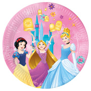 Disney Prinsessen papieren borden 23cm, 8 stuks
