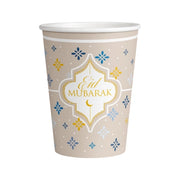 Eid Mubarak papieren bekers 8 stuks