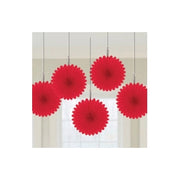 Fan decoratie Appel Rood - 5 stuks