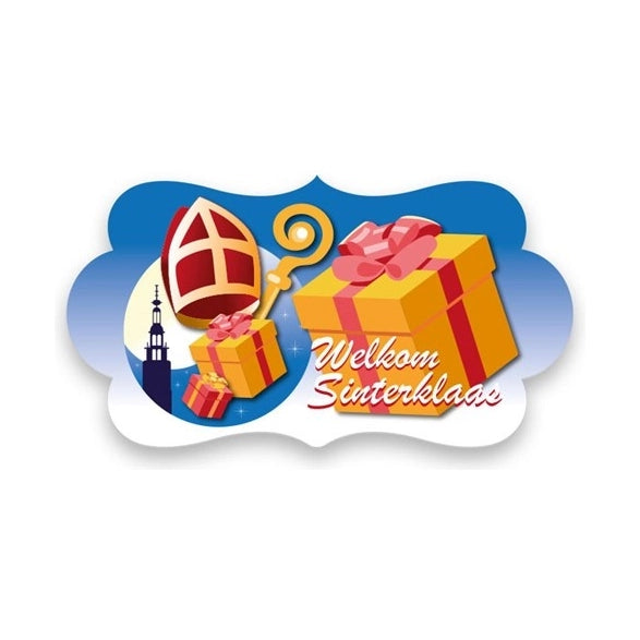 Feestbord Welkom Sinterklaas