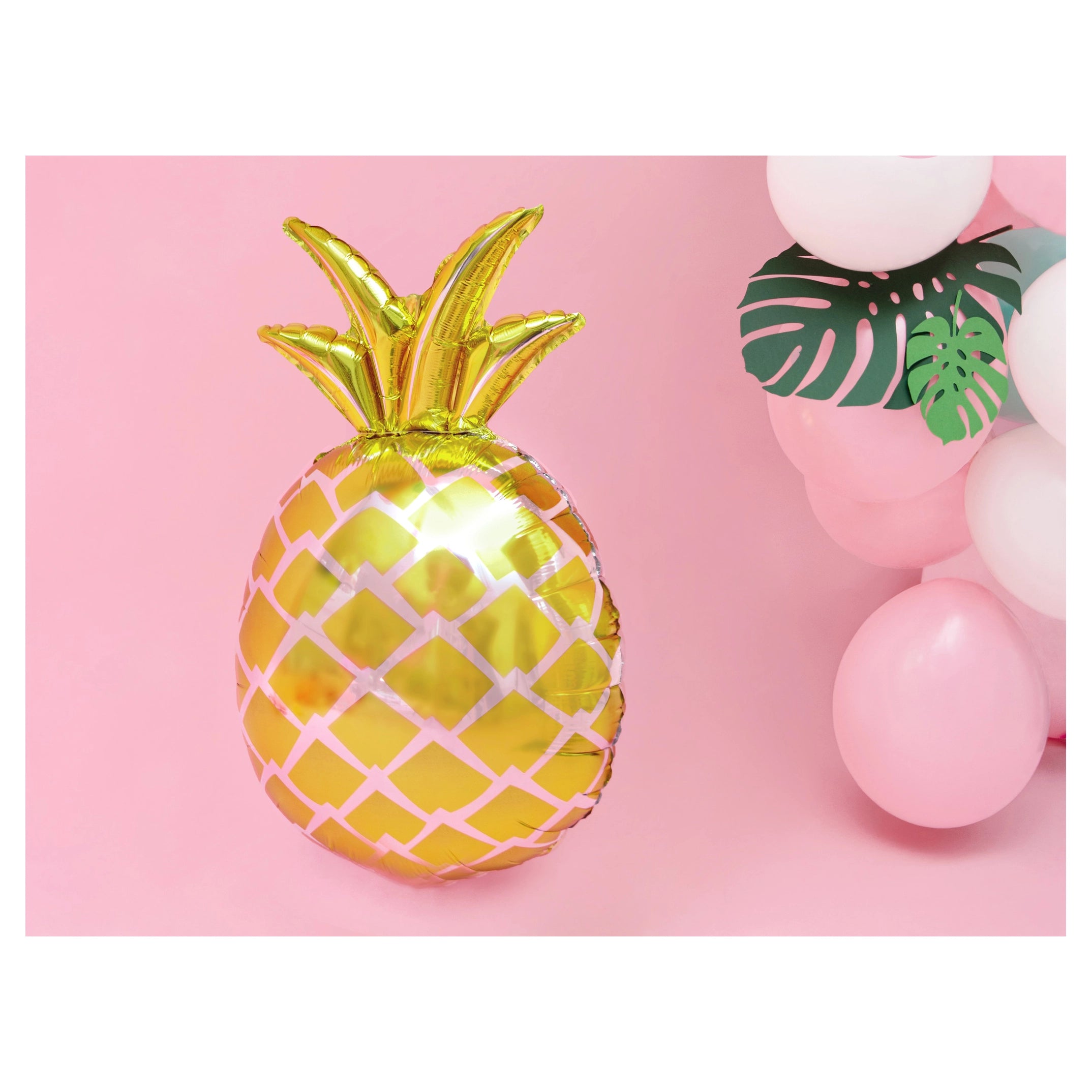Folie ballon Ananas, 38x63cm, goud