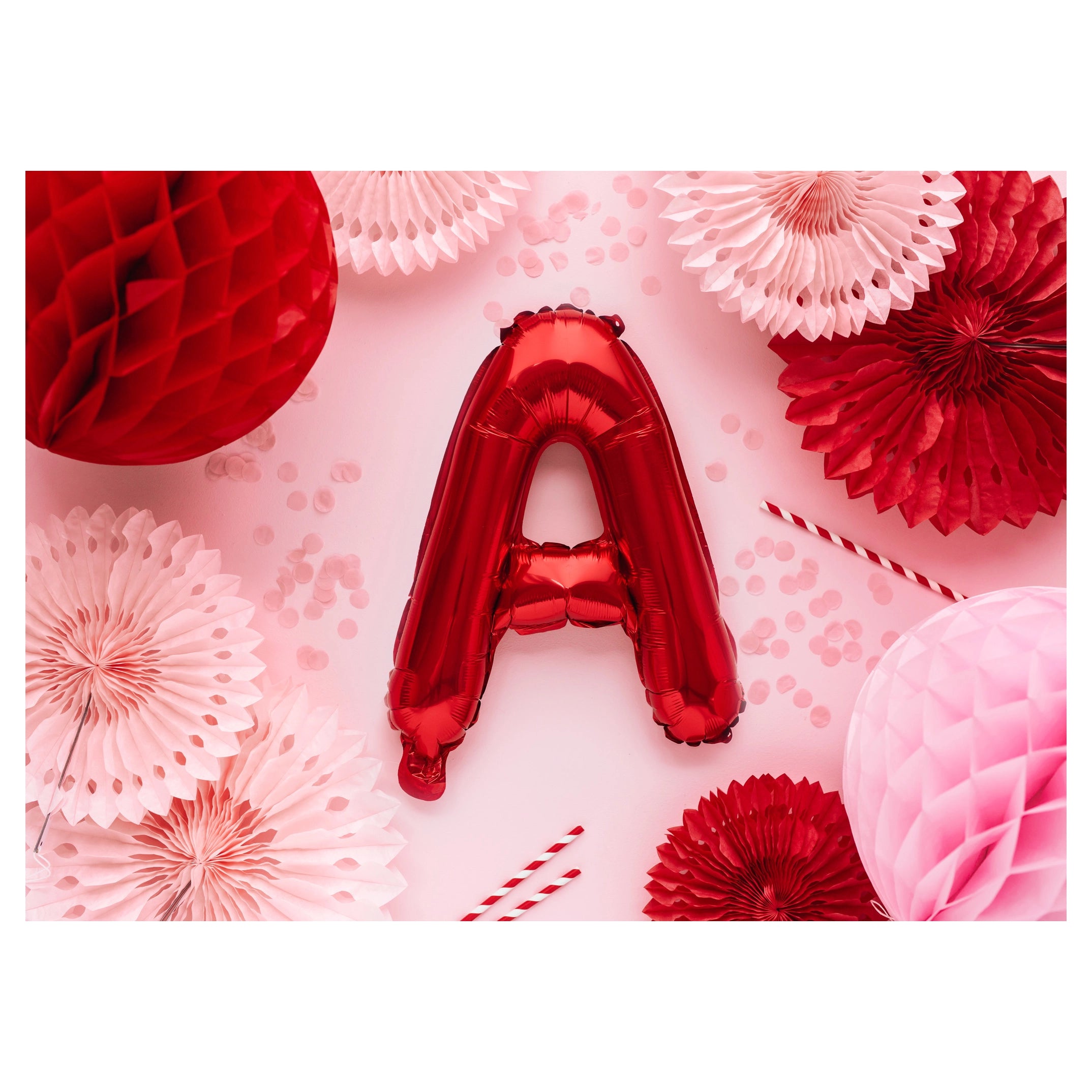 Folie Ballon letter ''A'', 35cm, rood