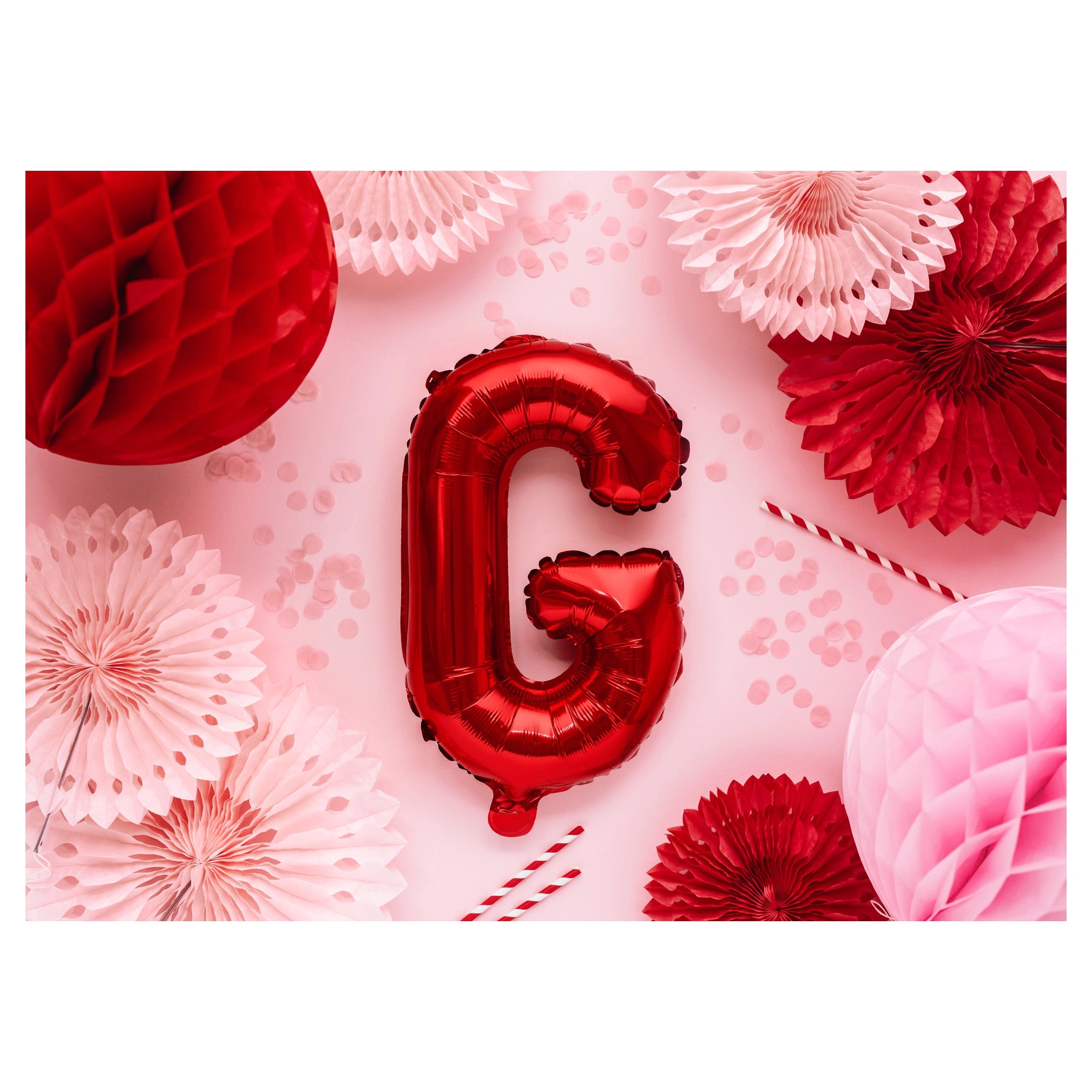 Folie Ballon letter ''G'', 35cm, rood