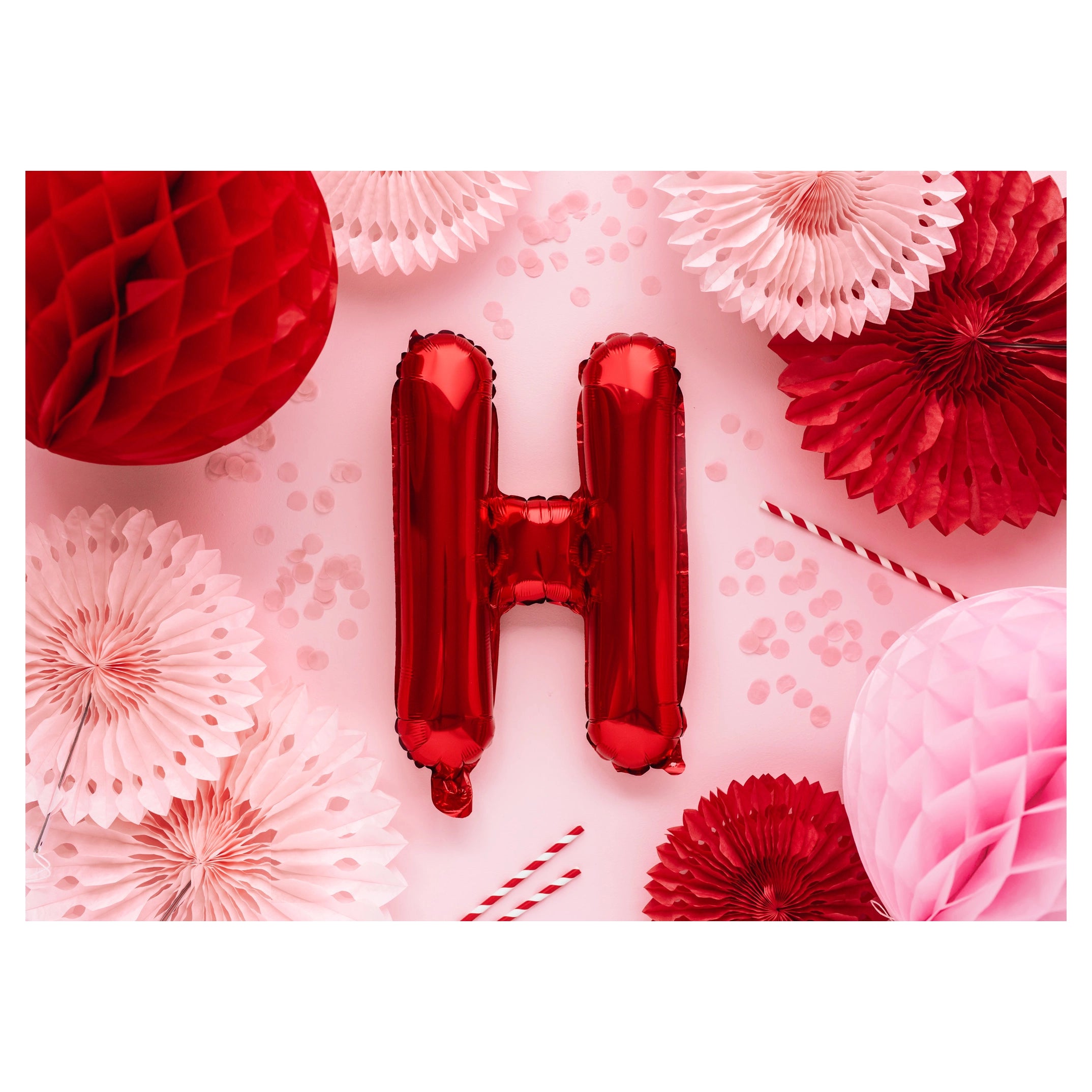 Folie Ballon letter ''H'', 35cm, rood