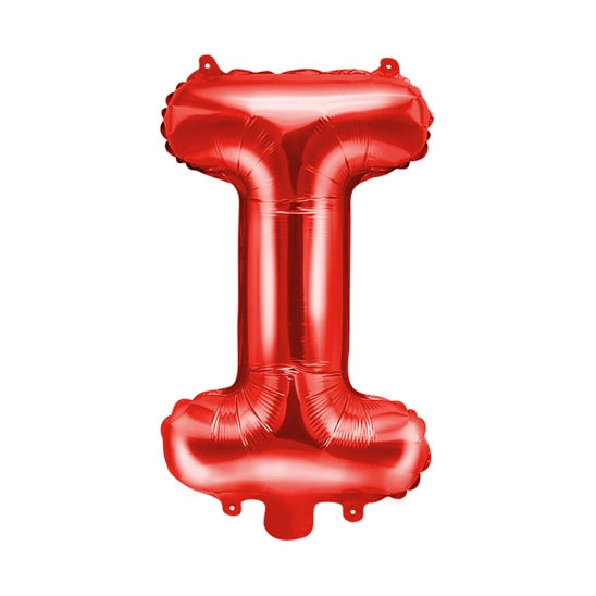 Folie Ballon letter ''I'', 35cm, rood