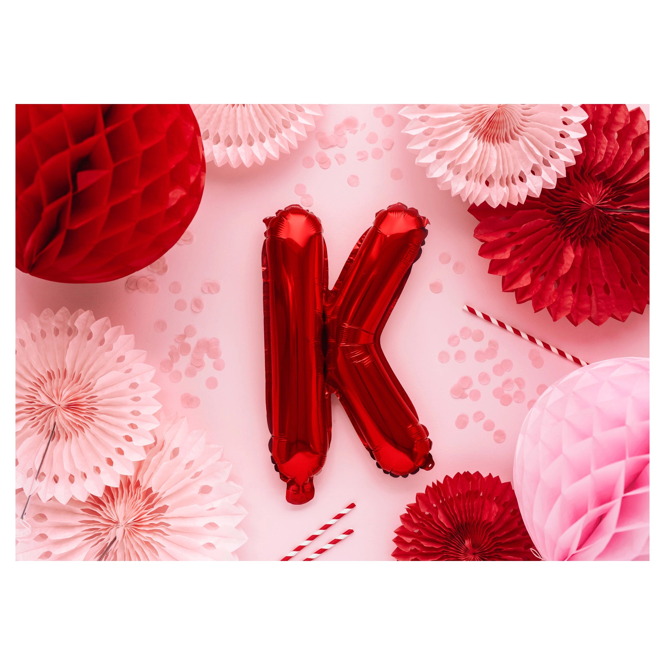 Folie Ballon letter ''K'', 35cm, rood