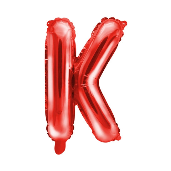 Folie Ballon letter ''K'', 35cm, rood