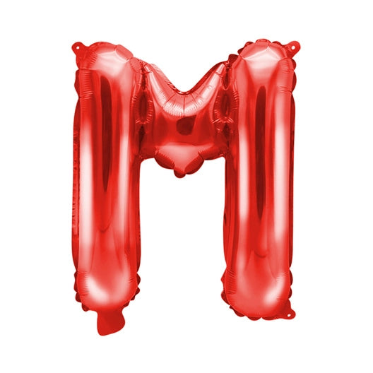 Folie Ballon letter ''M'', 35cm, rood