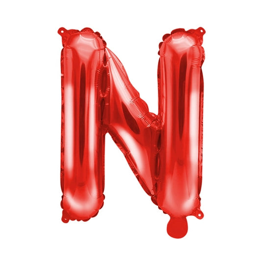 Folie Ballon letter ''N'', 35cm, rood