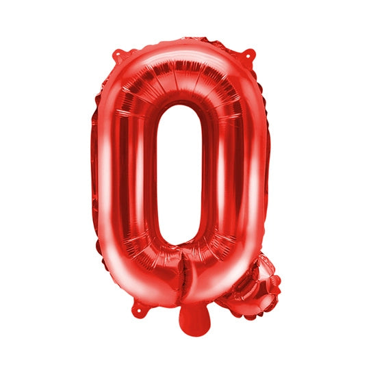 Folie Ballon letter ''Q'', 35cm, rood