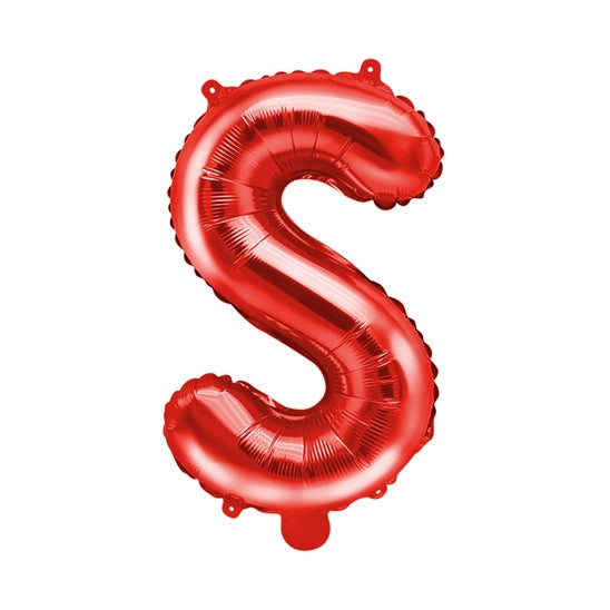 Folie Ballon letter ''S'', 35cm, rood