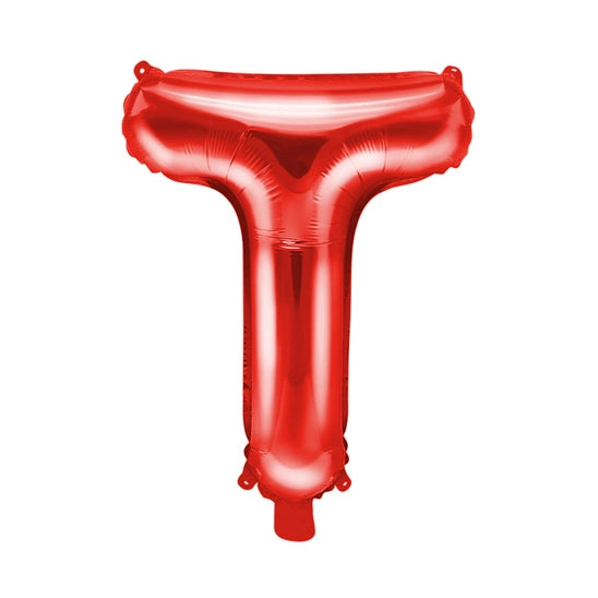 Folie Ballon letter ''T'', 35cm, rood