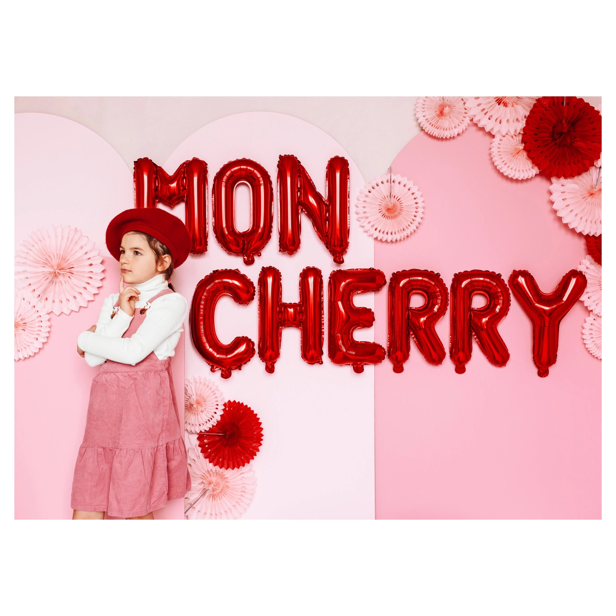 Folie Ballon letter ''U'', 35cm, rood