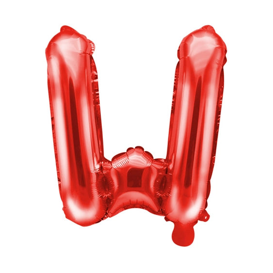 Folie Ballon letter ''W'', 35cm, rood