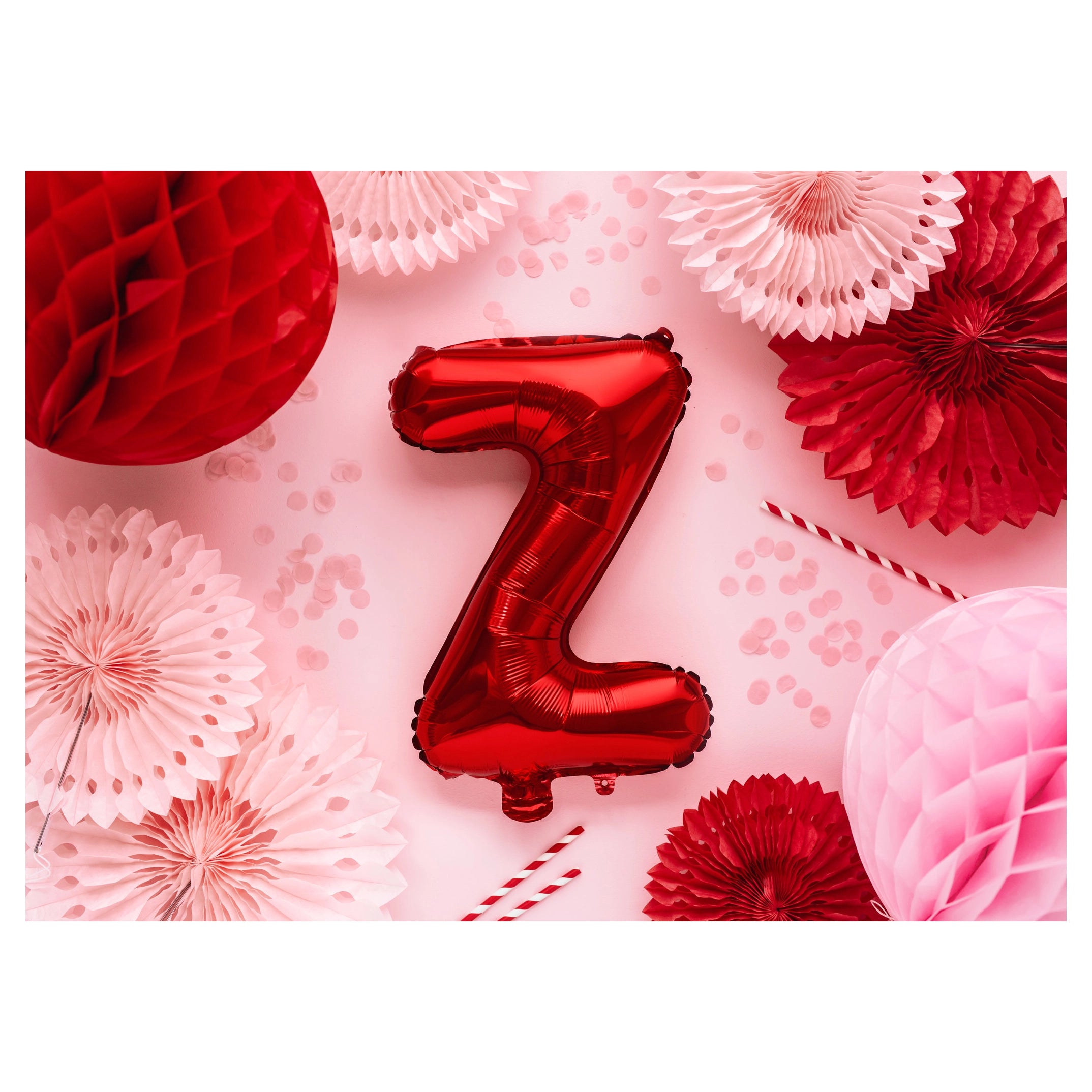 Folie Ballon letter ''Z'', 35cm, rood