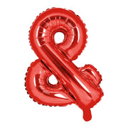 Folie Ballon teken ''&'' 35cm, rood