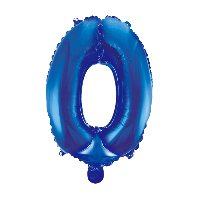 Folieballon 0 jaar blauw 41cm