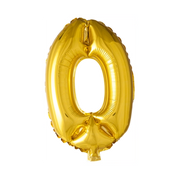 Folieballon 0 jaar - Goud - 41cm