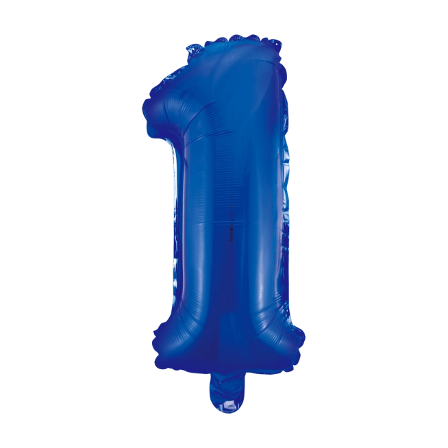 Folieballon 1 jaar blauw 86cm