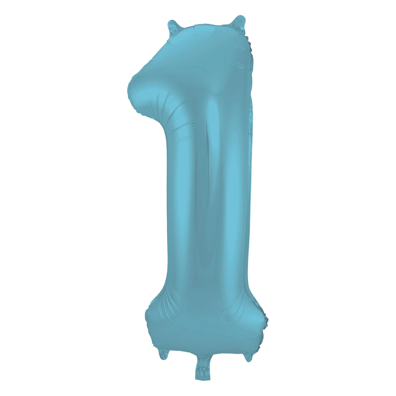 Folieballon 1 jaar metallic pastel blauw mat 86cm