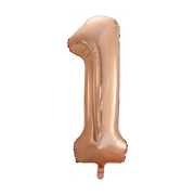 Folieballon 1 jaar Rosé Goud 86cm