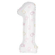 Folieballon "1" Nijntje First Birthday Roze 106 cm