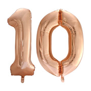Folieballon 10 jaar Rose Goud 66cm