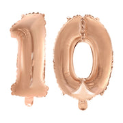 Folieballon 10 jaar Rosé Rosé Goud 41cm
