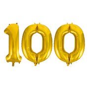 Folieballon 100 jaar Goud 66cm