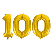 Folieballon 100 jaar Goud 86cm