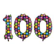 Folieballon 100 jaar stippen 86cm