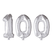 Folieballon 100 jaar zilver 86cm